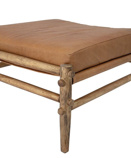 Bloomingville Sgabello Aysia in pelle naturale Bloomingville Sgabello Aysia in pelle naturale