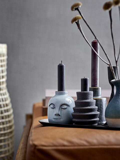 Bloomingville Tabouret Aysia cuir naturel Bloomingville Tabouret Aysia cuir naturel