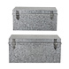 Bloomingville Aufbewahrungsboxen mit Deckel Metall - Silber 2er Set Bloomingville Aufbewahrungsboxen mit Deckel Metall - Silber 2er Set