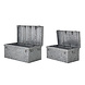 Bloomingville Aufbewahrungsboxen mit Deckel Metall - Silber 2er Set Bloomingville Aufbewahrungsboxen mit Deckel Metall - Silber 2er Set