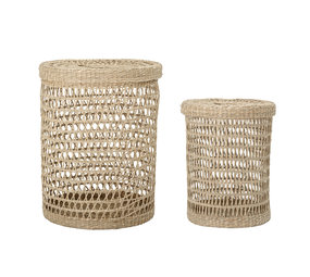 Bloomingville (lavaggio) cestini con coperchio - set di 2 pezzi Bloomingville (lavaggio) cestini con coperchio - set di 2 pezzi