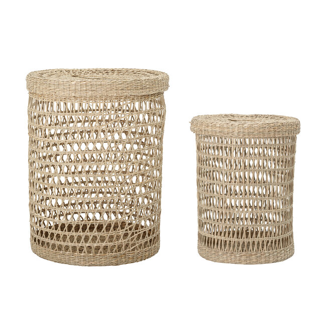 Bloomingville (was)manden met deksel - set van 2 stuks