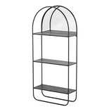 Bloomingville Mirror with shelves metal - black