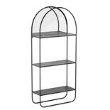 Bloomingville Mirror with shelves metal - black