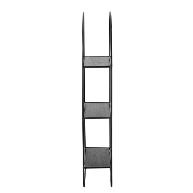 Bloomingville Mirror with shelves metal - black