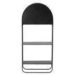 Bloomingville Mirror with shelves metal - black