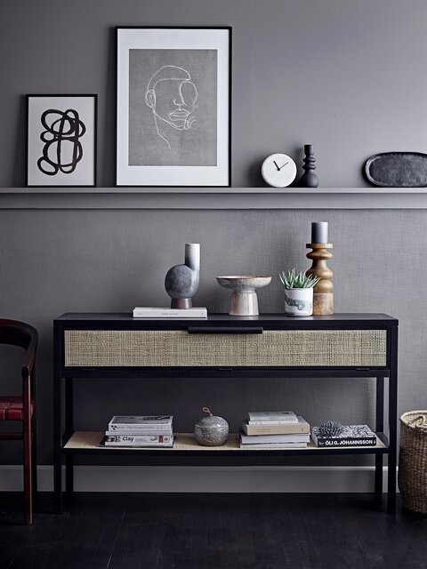 Bloomingville Cesta con asa juego de 2 pastos marinos