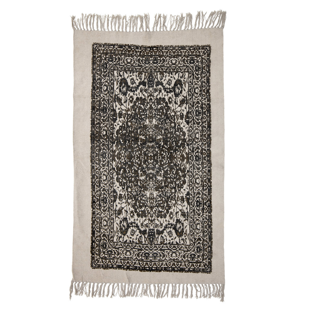Bloomingville Cotton rug - black