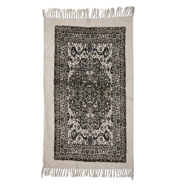 Bloomingville Tappeto in cotone - nero