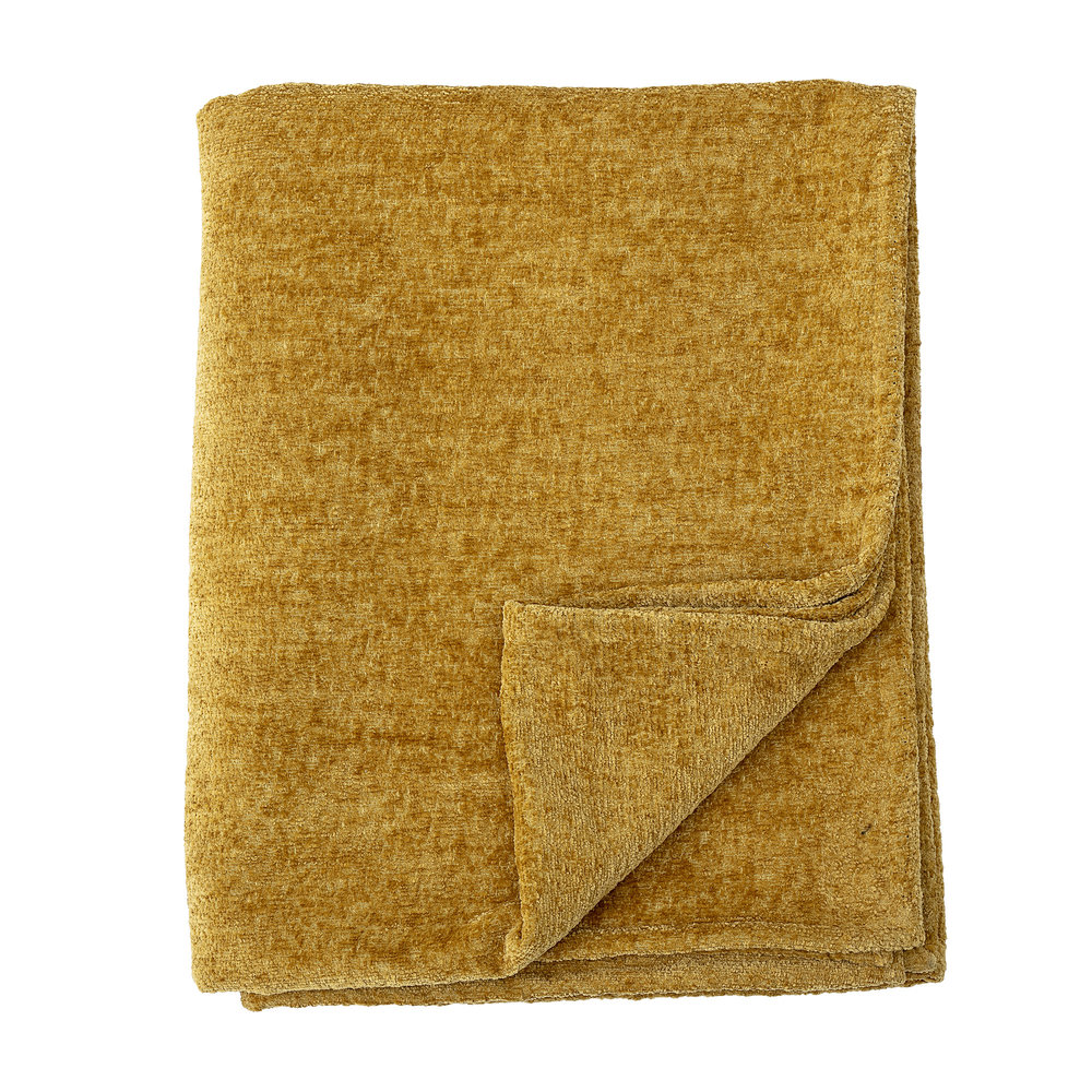 Bloomingville Plaid geel - 170x140cm Bloomingville Plaid geel - 170x140cm