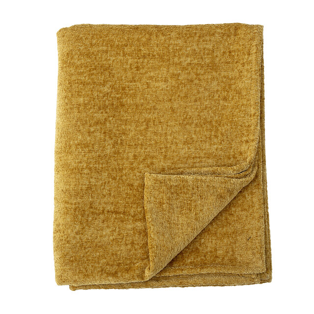 Bloomingville Throw yellow - 170x140cm Bloomingville Throw yellow - 170x140cm