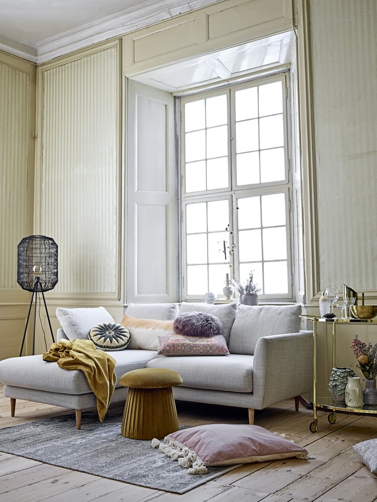 Bloomingville Kasta gult - 170x140 cm