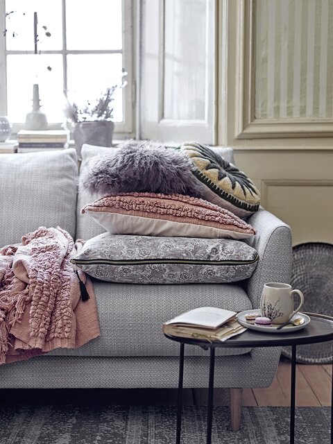 Bloomingville Jeté coton - rose