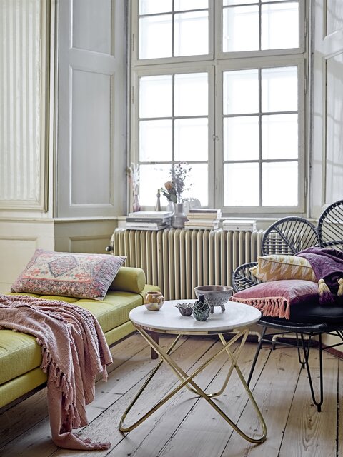 Bloomingville Throw cotton - pink