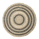 Bloomingville Seagrass placemats - sort / naturligt sæt med 6 stykker Bloomingville Seagrass placemats - sort / naturligt sæt med 6 stykker