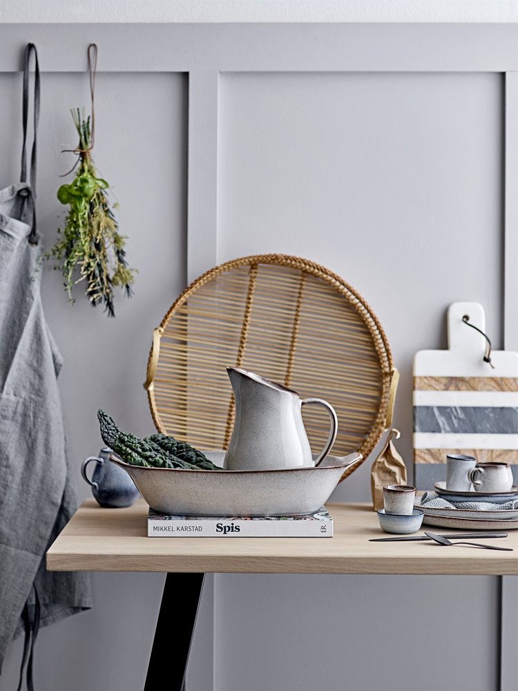 Bloomingville Sandrine serving bowl gray - L42.5xH9xW27.5 cm