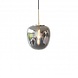 Hubsch Hanglamp grijs glas met messing detail Hubsch Hanglamp grijs glas met messing detail