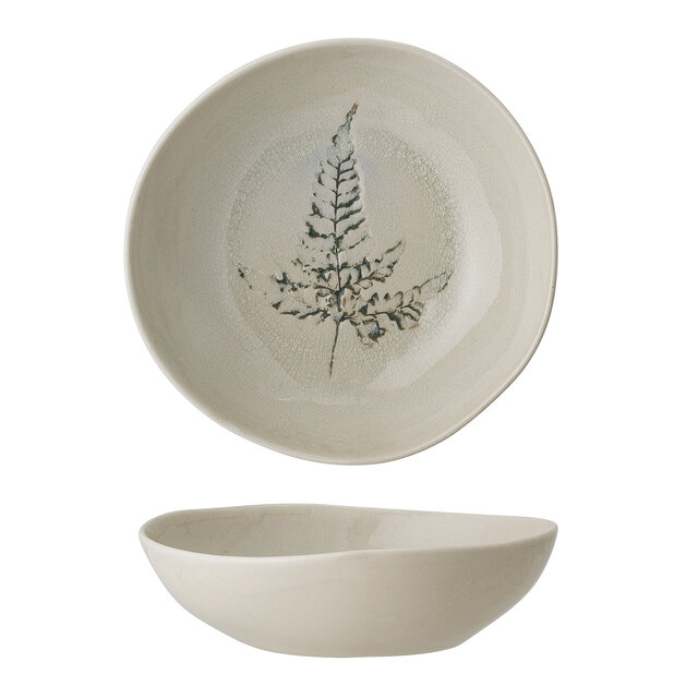 Bloomingville Piatto da minestra Bea naturale - set di 6 pezzi Ø21xH6 cm