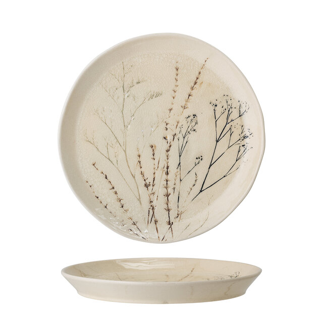 Bloomingville Bea plate naturlig - sett med 6 stk Ø27,5 cm