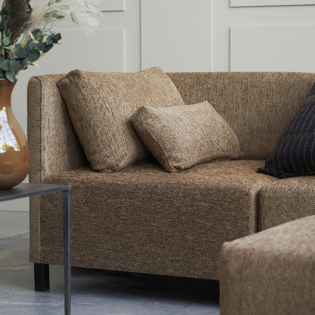 House Doctor Camphor sofa module corner element incl 2 cushions - camel House Doctor Camphor sofa module corner element incl 2 cushions - camel