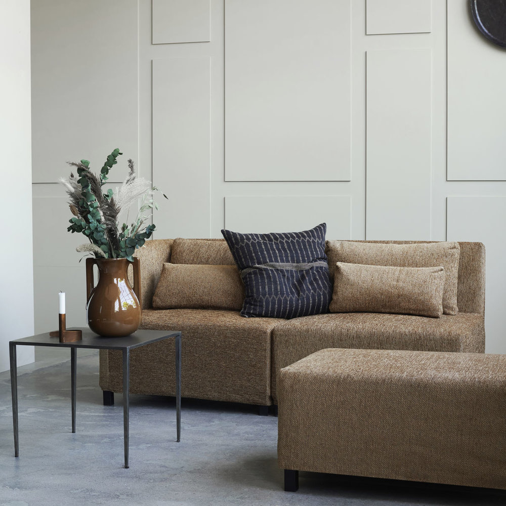 House Doctor Camphor sofa module corner element incl 2 cushions - camel House Doctor Camphor sofa module corner element incl 2 cushions - camel