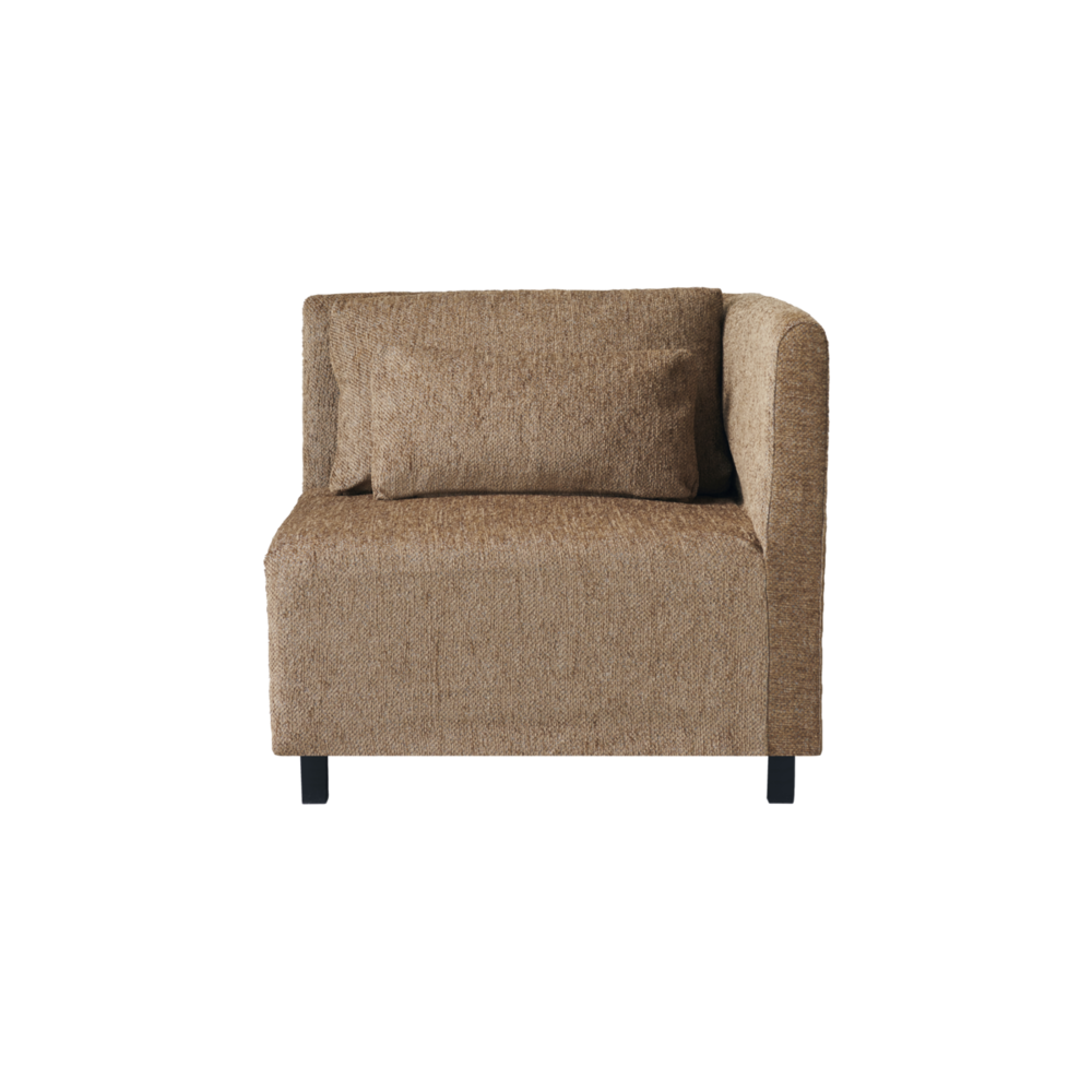 House Doctor Camphor sofa module corner element incl 2 cushions - camel House Doctor Camphor sofa module corner element incl 2 cushions - camel