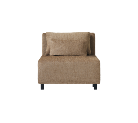 House Doctor Módulo central de sofá de alcanfor con 2 cojines incluidos - camel