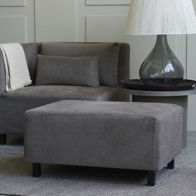 House Doctor Hazel night pouf - gray / brown