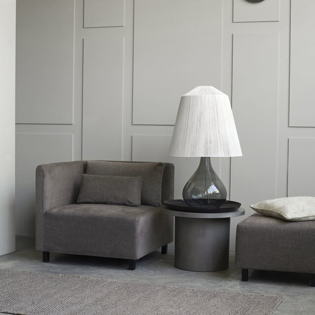 House Doctor Hazel night pouf - gray / brown