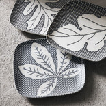 House Doctor Assiettes en frêne gris / bleu - lot de 6 pièces House Doctor Assiettes en frêne gris / bleu - lot de 6 pièces