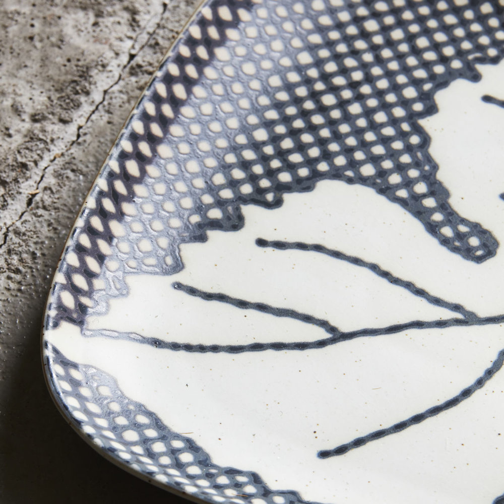 House Doctor Askeplater grå / blå - sett med 6 stk