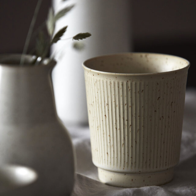 House Doctor Berica muggar beige - uppsättning av 12 stycken