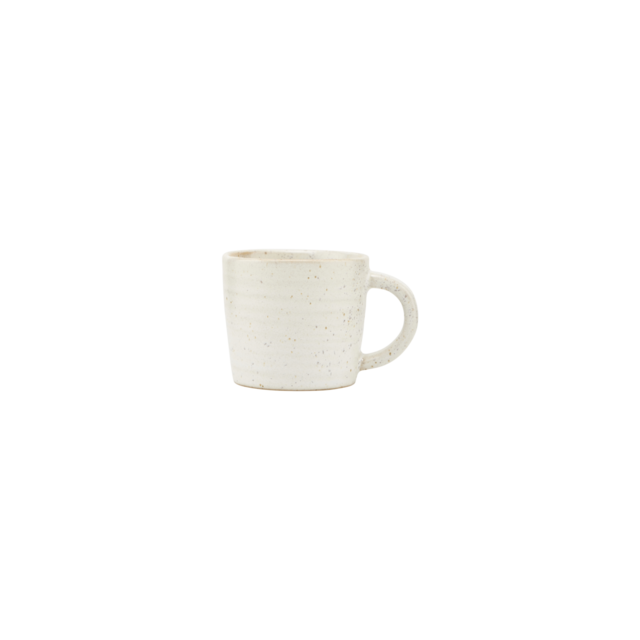 House Doctor Pion espresso kopjes wit/grijs - set van 12 stuks