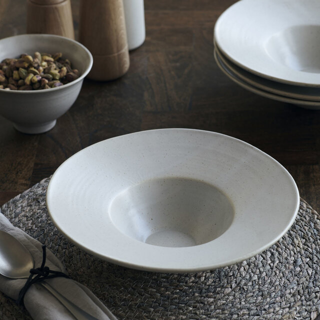 House Doctor Pion pasta plates white / gray - set of 6 pieces