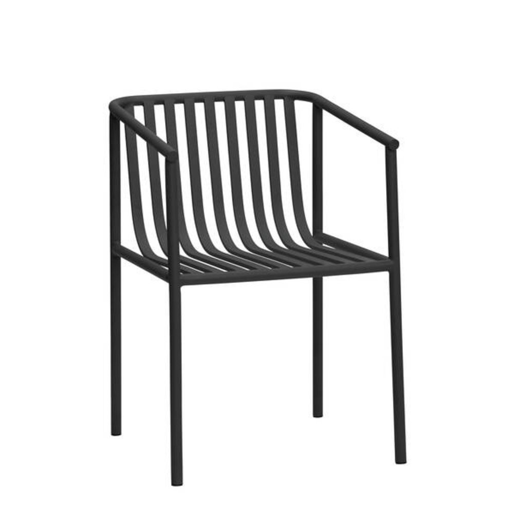 Hübsch Outdoor Stuhl Metall - schwarz - LIVING AND CO.