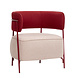 Hubsch Lounge stoel polyester/metaal - roze/rood Hubsch Lounge stoel polyester/metaal - roze/rood