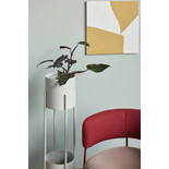 Hubsch Pot on standard metal - gray