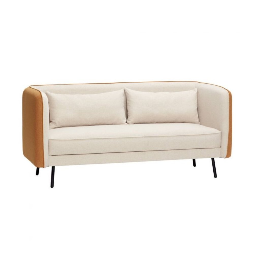 Hubsch Sofa i polyester / metall - beige / oransje Hubsch Sofa i polyester / metall - beige / oransje