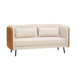 Hubsch Polyester / metal sofa - beige / orange Hubsch Polyester / metal sofa - beige / orange