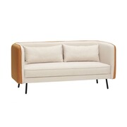 Hubsch Sofa i polyester / metall - beige / oransje Hubsch Sofa i polyester / metall - beige / oransje