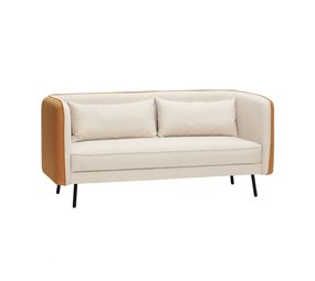 Hubsch Polyester / metal sofa - beige / orange