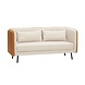 Hubsch Bank polyester/metaal - beige/oranje Hubsch Bank polyester/metaal - beige/oranje