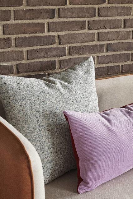 Hubsch Sofa i polyester / metall - beige / oransje