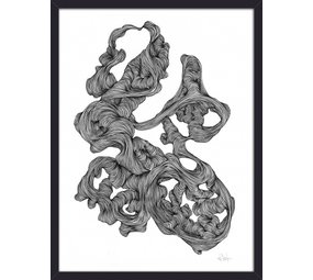 Nordal Rocaille illustration - zwart/wit Nordal Rocaille illustration - zwart/wit