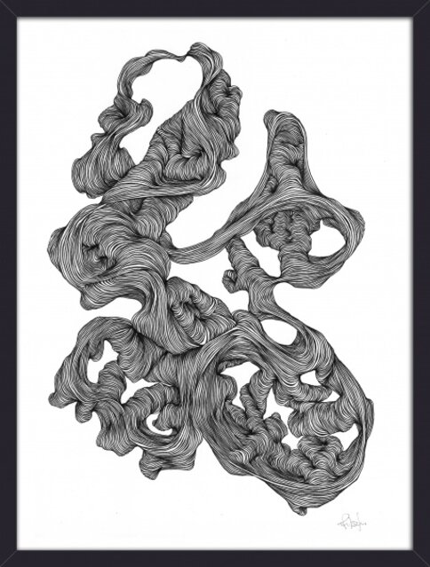 Nordal Rocaille illustration - black and white