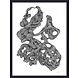 Nordal Rocaille illustration - zwart/wit Nordal Rocaille illustration - zwart/wit