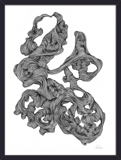 Nordal Illustration de rocaille - noir et blanc