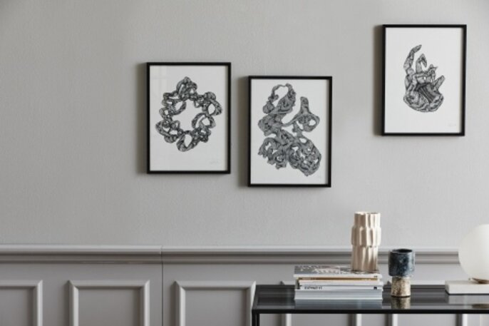 Nordal Illustration de rocaille - noir et blanc