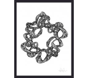 Nordal Wreath illustration - zwart/wit Nordal Wreath illustration - zwart/wit