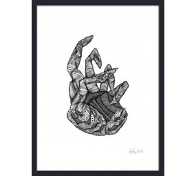 Nordal Hand illustration - zwart/wit Nordal Hand illustration - zwart/wit